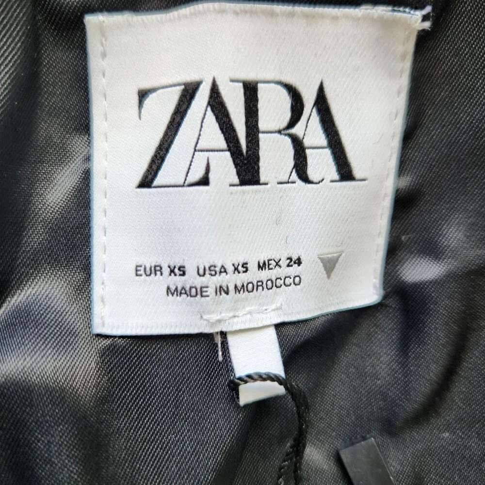 Zara Black Wool Military Jacket Gold Buttons Fall Winter Old Money Glam Preppy - Picture 4 of 13